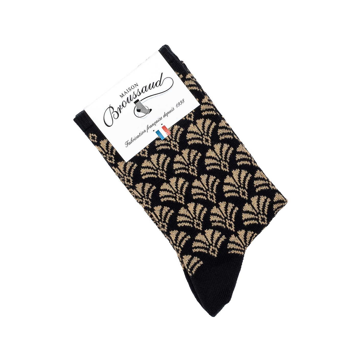 Les art-déco - chaussettes femme - coton noir