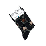 Les chevaux - chaussettes femme - coton noir
