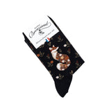 La renarde - chaussettes femme - coton noir