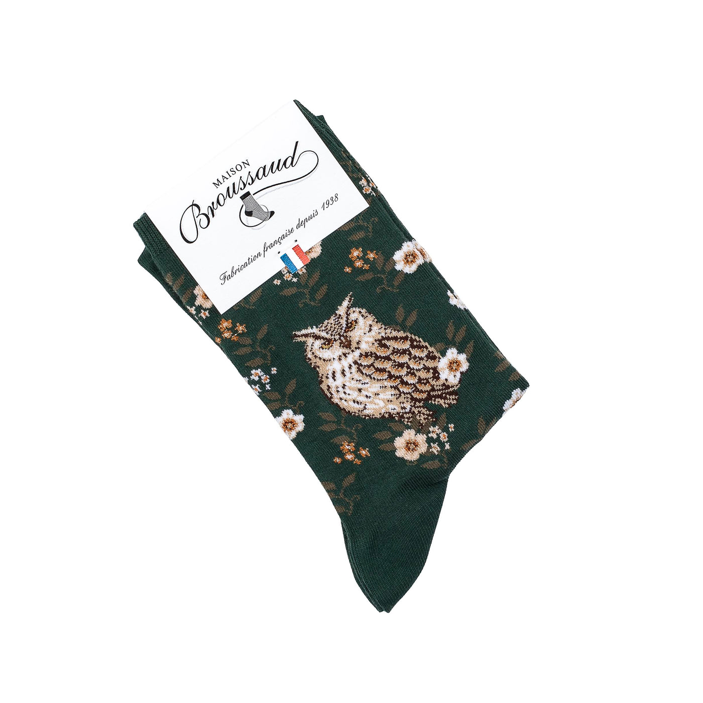 La hibou - chaussettes femme - coton épicea