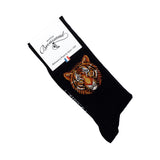 Tigre - chaussettes homme - coton noir