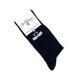 Les cygnes saint Valentin - chaussettes homme - coton marine