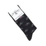 Les autos - chaussettes homme - coton anthracite