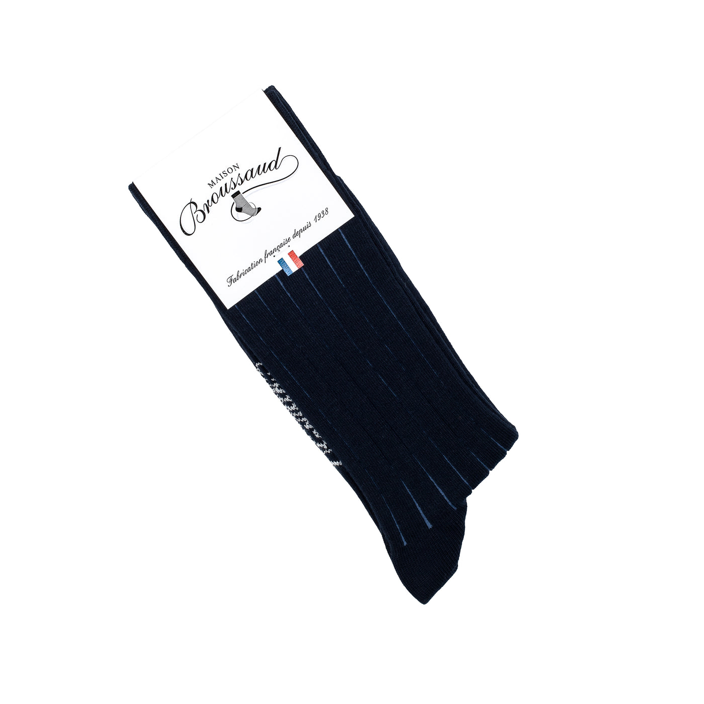 Les fausses-côtes - chaussettes homme - coton marine