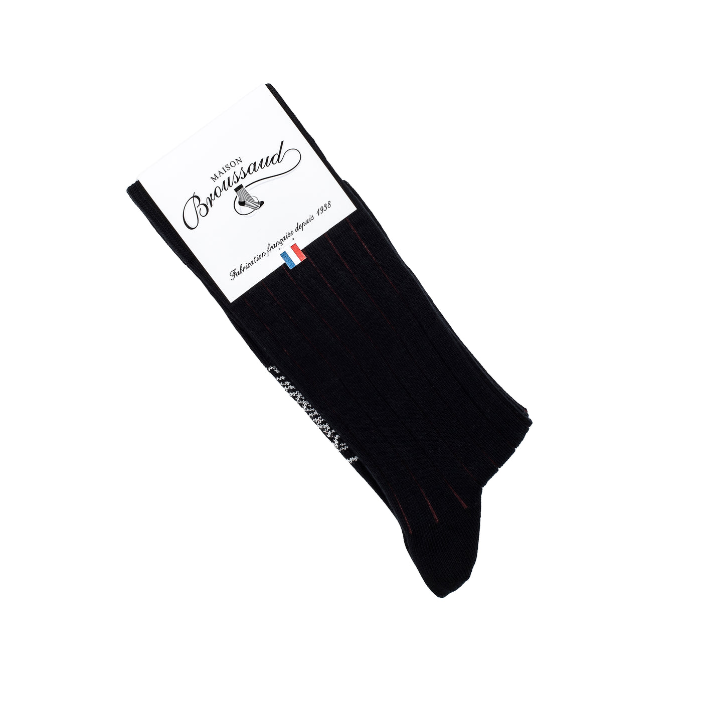 Les fausses-côtes - chaussettes homme - coton noir