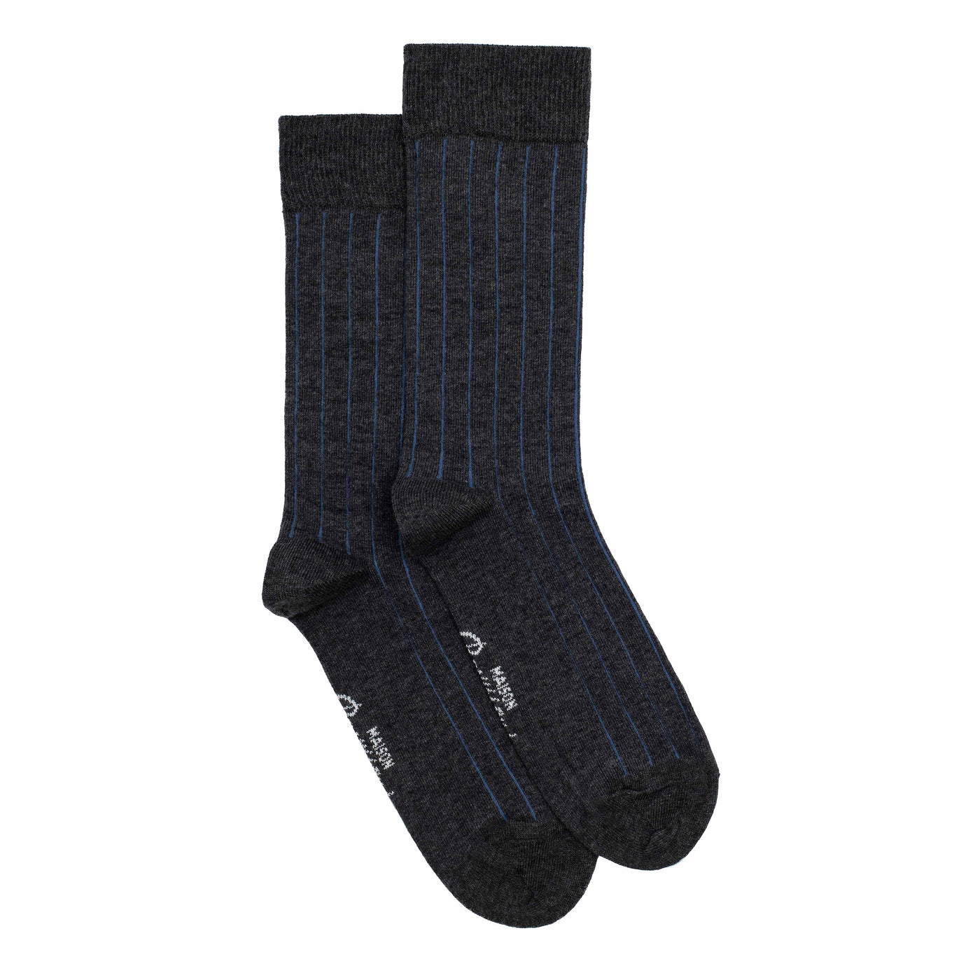 Les fausses-côtes - chaussettes homme - coton anthracite