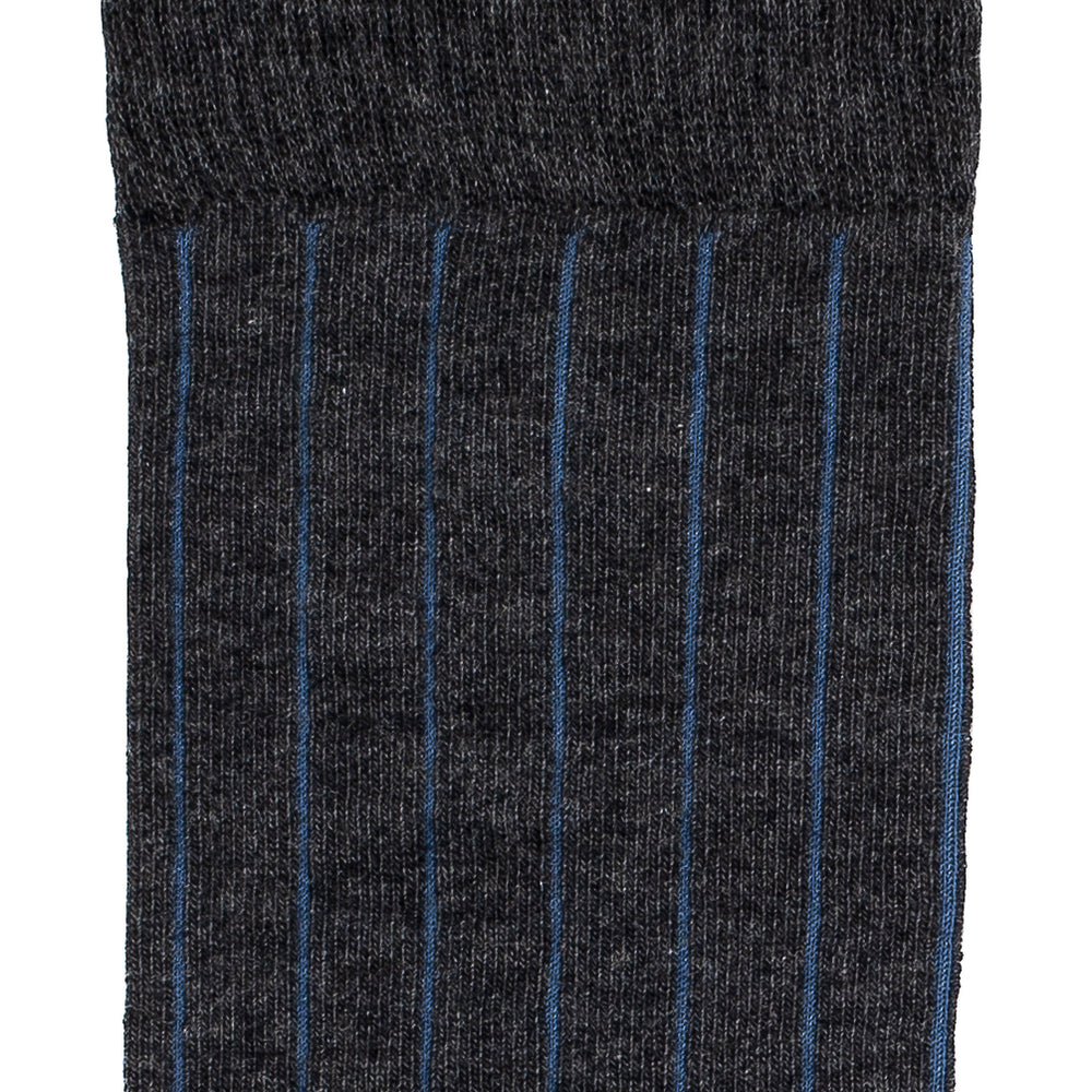 Les fausses-côtes - chaussettes homme - coton anthracite