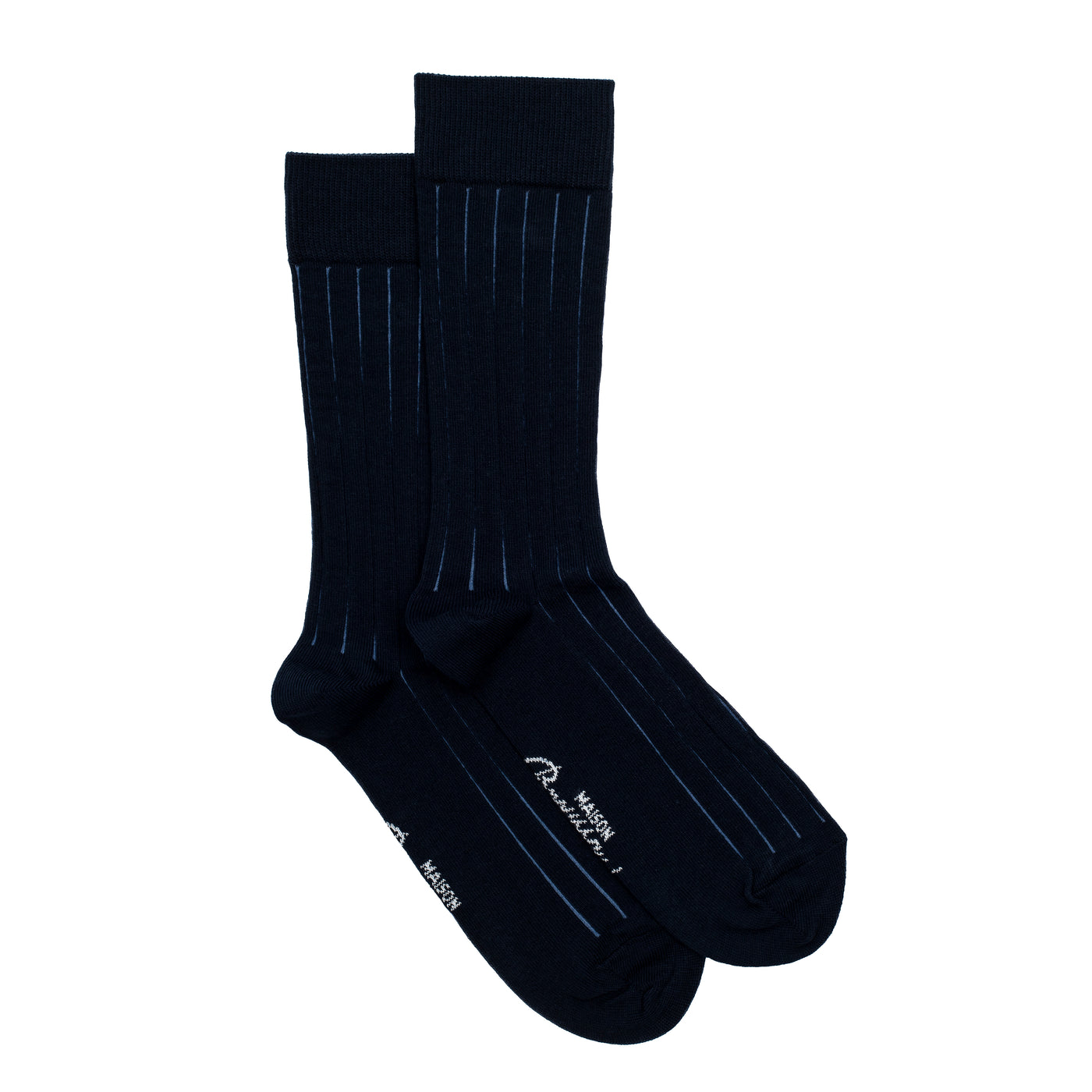 Les fausses-côtes - chaussettes homme - coton marine