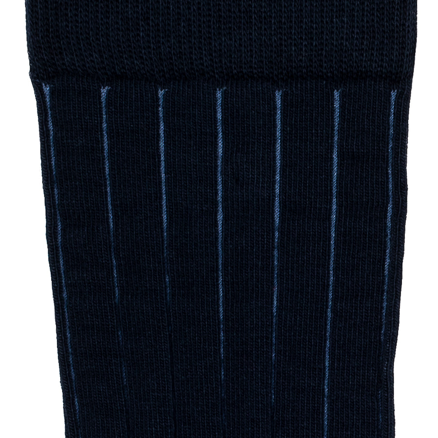 Les fausses-côtes - chaussettes homme - coton marine