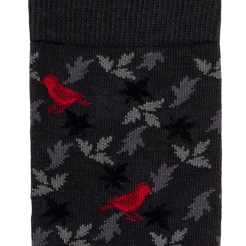 Les feuillages - chaussettes homme - coton anthracite