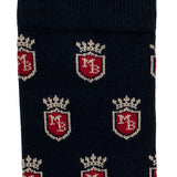 Blason - chaussettes homme - coton marine