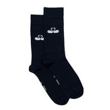 Les cygnes saint Valentin - chaussettes homme - coton marine