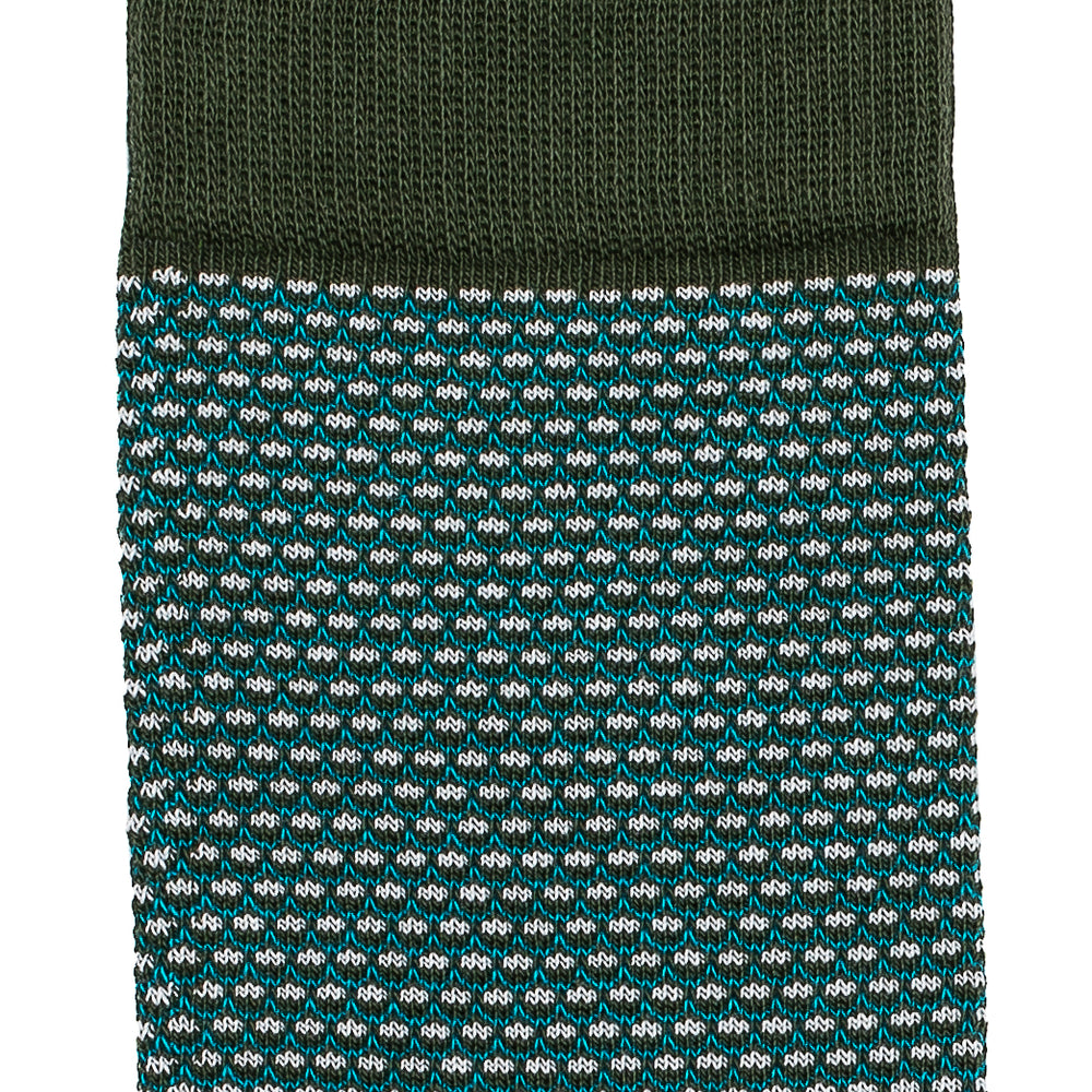 La maille-fantaisie - chaussettes homme - coton kaki