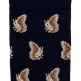 Les écureuils - chaussettes homme - laine merinos marine