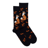 Renard - chaussettes homme - coton noir