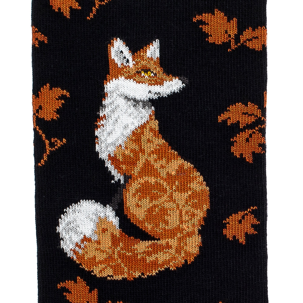 Renard - chaussettes homme - coton noir