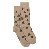 Les pommes de pins - chaussettes homme - coton beige
