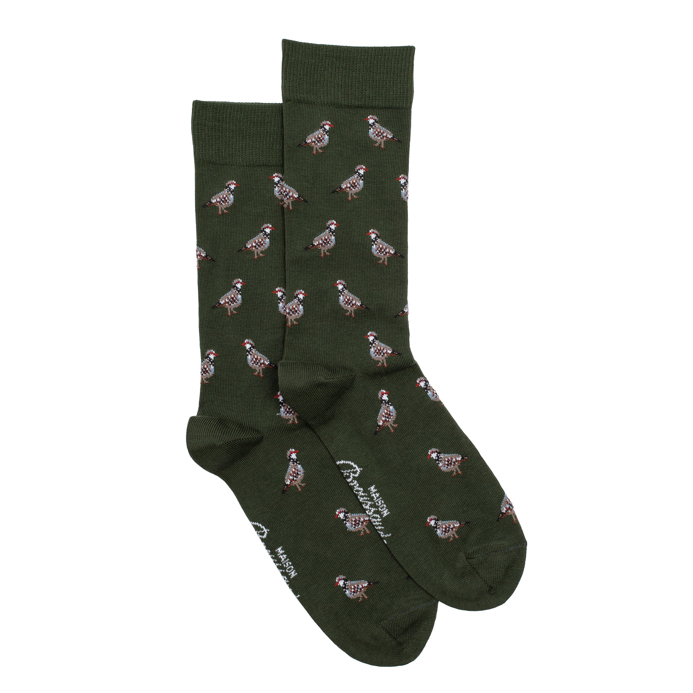 Les perdrix - chaussettes homme - coton kaki