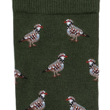 Les perdrix - chaussettes homme - coton kaki