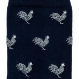 Les poules - chaussettes femme - coton marine