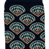 Les plumes - chaussettes femme - coton marine