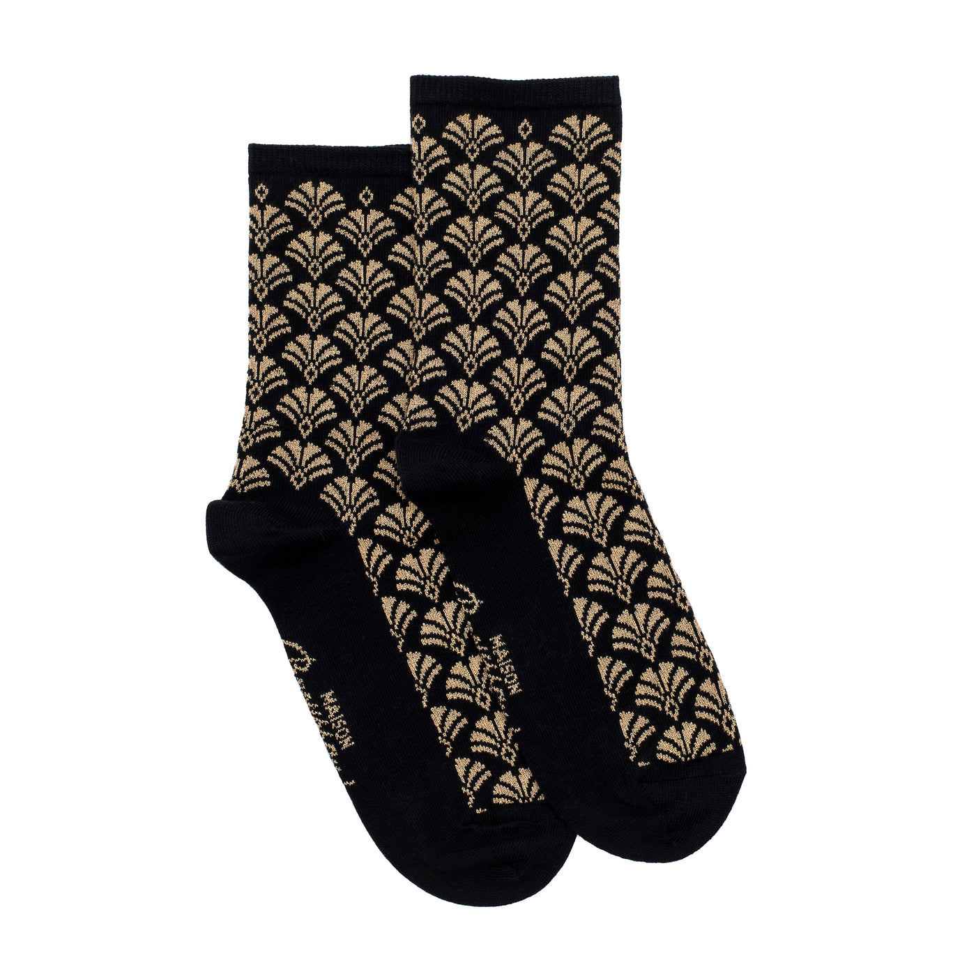 Les art-déco - chaussettes femme - coton noir