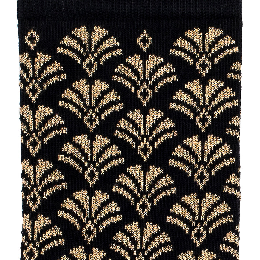 Les art-déco - chaussettes femme - coton noir