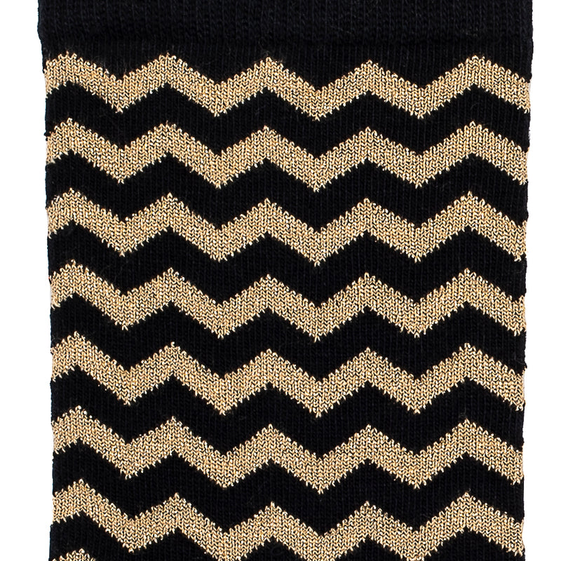 Les chevrons - chaussettes femme - coton noir