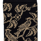 Les oiseaux - chaussettes femme - laine mérinos noire