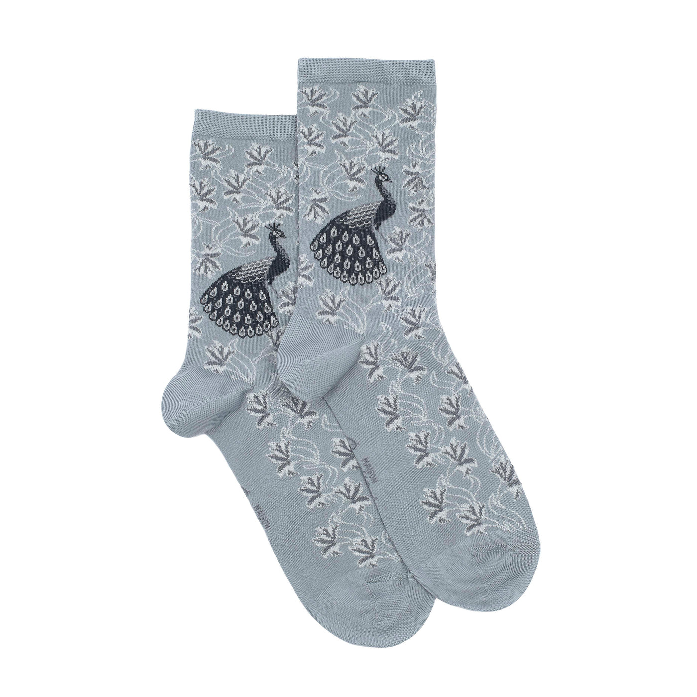 Les paons - chaussettes femme - coton pluie