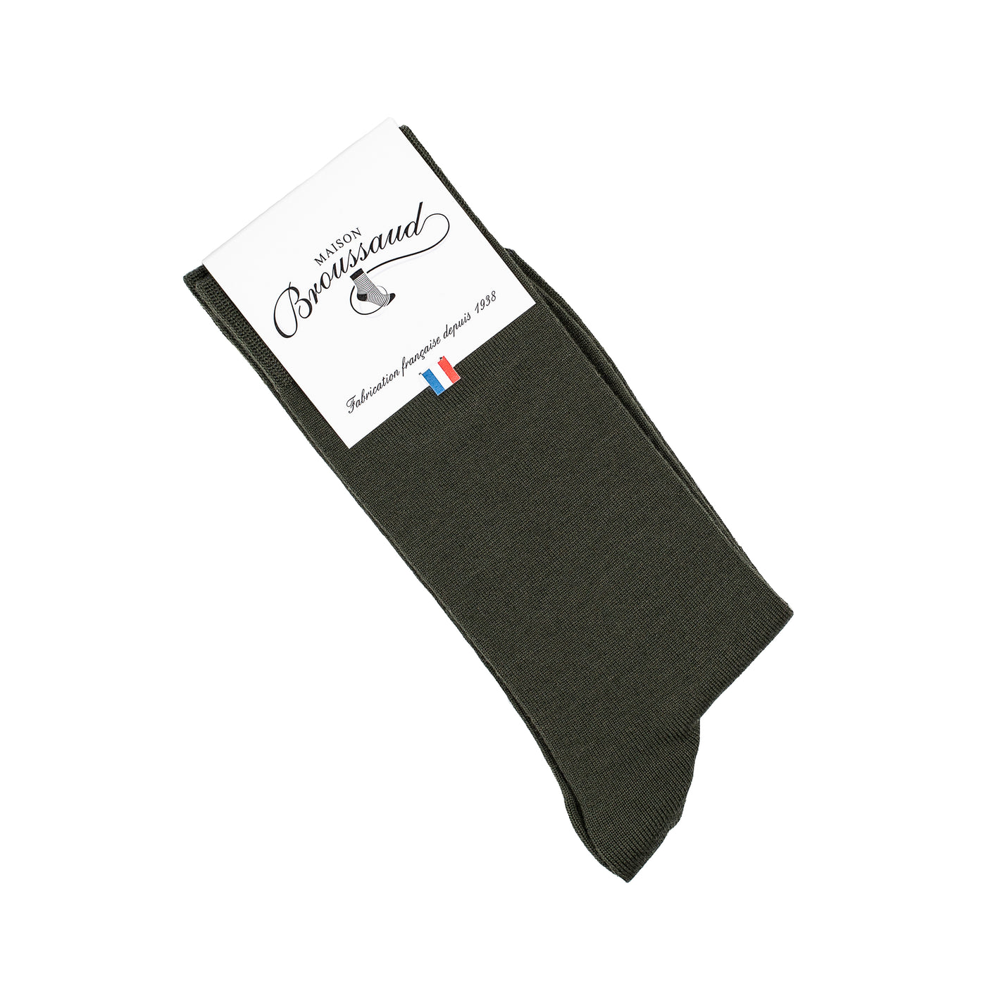 Les Intemporelles - chaussettes homme - laine kaki