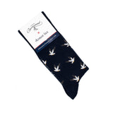 Les Mouettes - men's socks - navy cotton