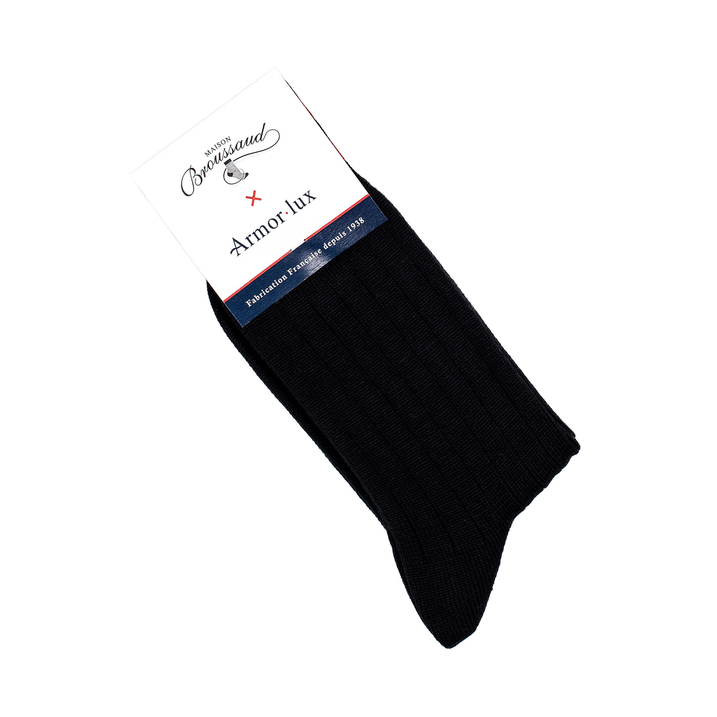 Les Côtes - men's socks - black and red wool