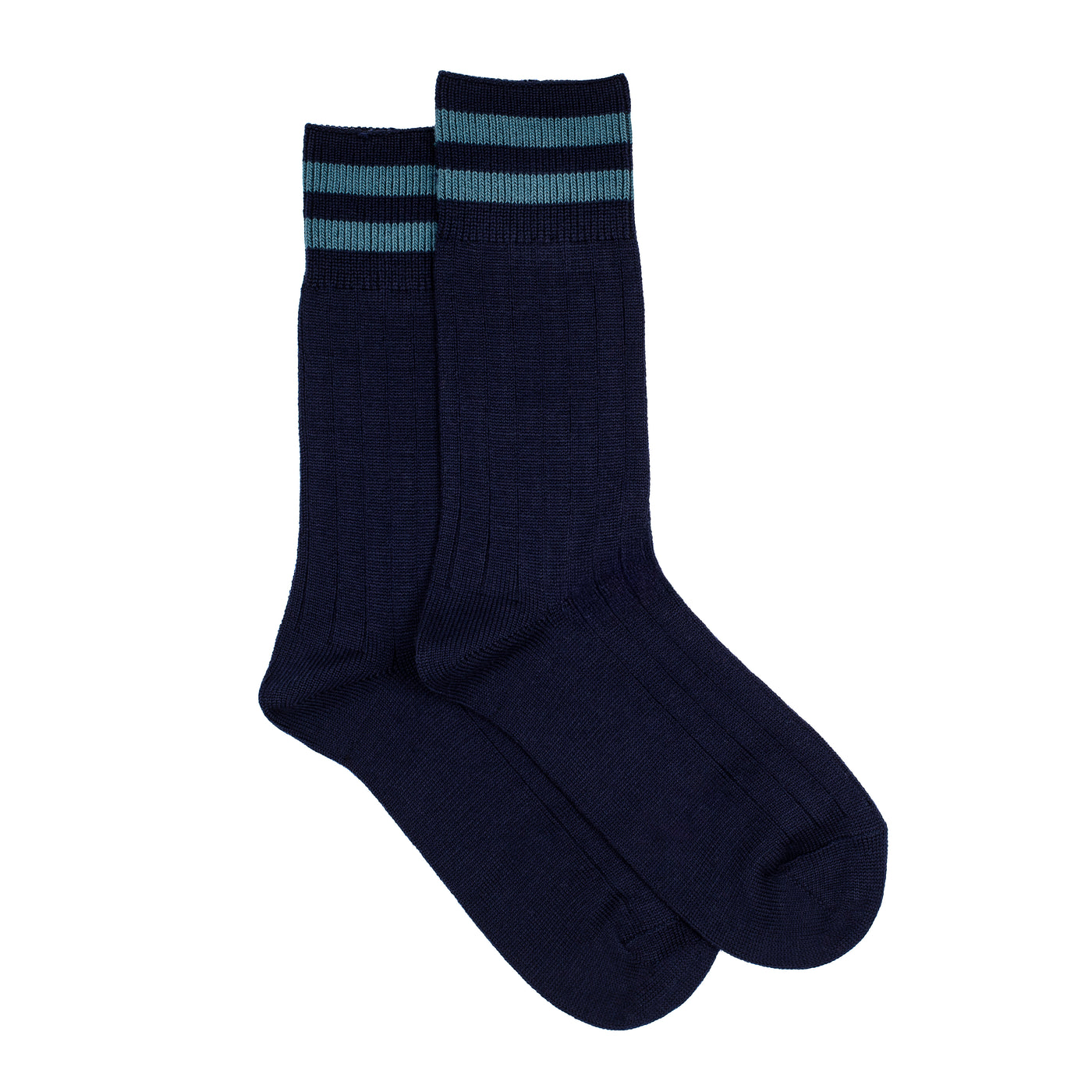 Les Côtes - men's socks - navy blue wool