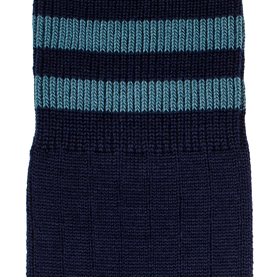 Les Côtes - men's socks - navy blue wool