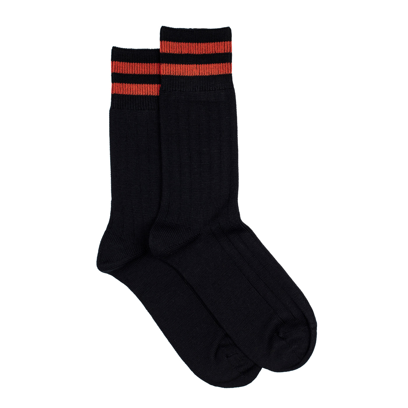 Les Côtes - men's socks - black and red wool