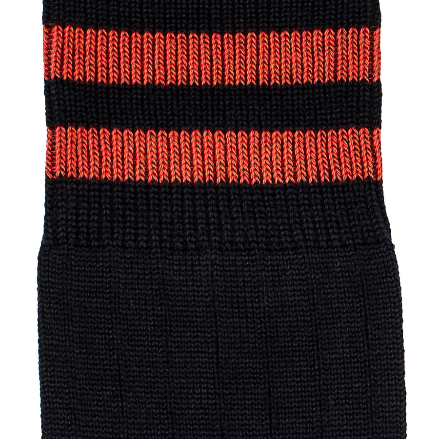 Les Côtes - men's socks - black and red wool