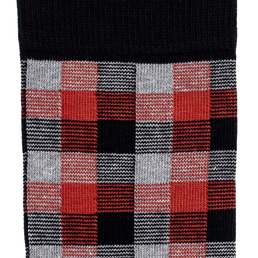 Tartans - men's socks - black cotton