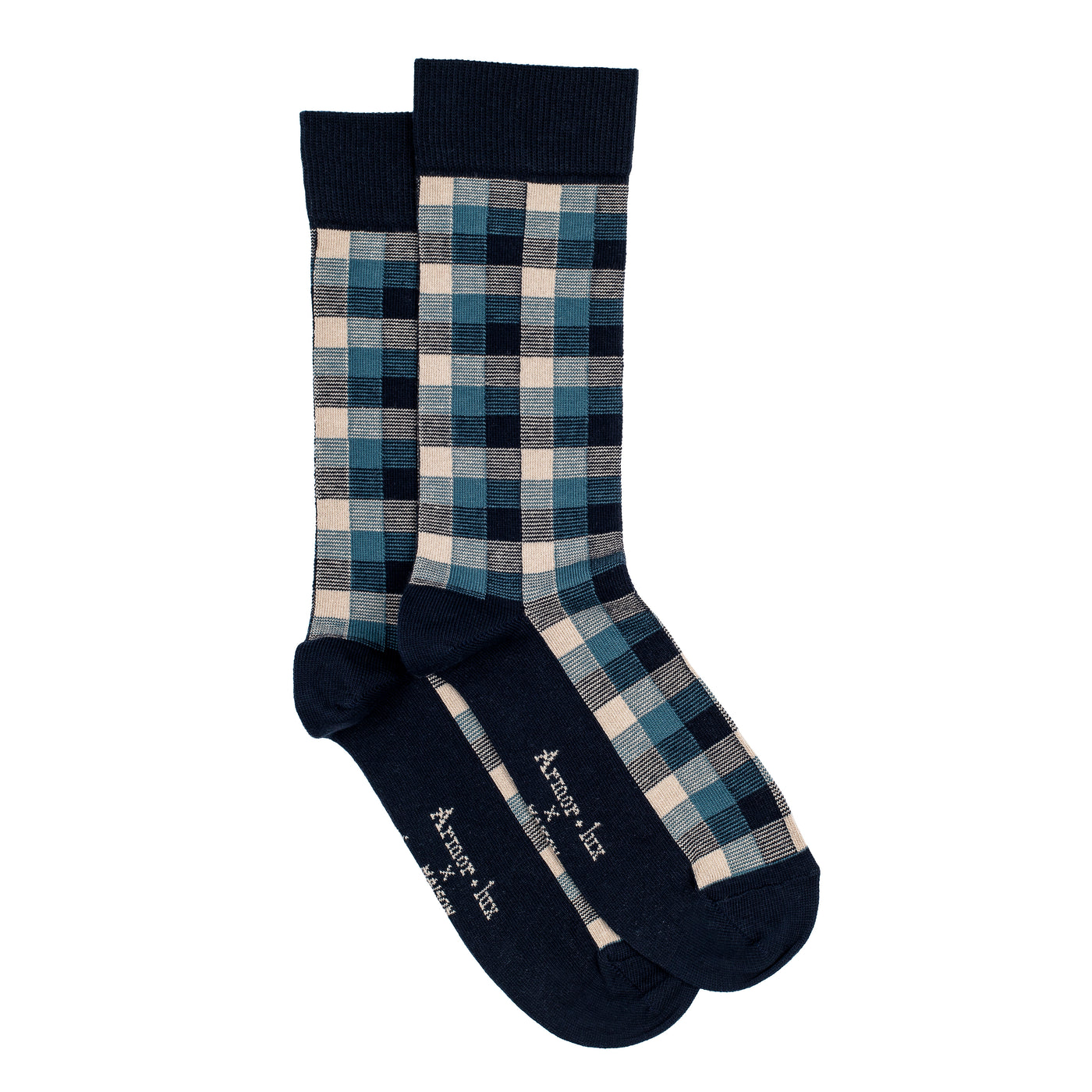 The Tartans - men's socks - navy cotton
