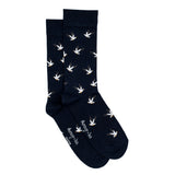 Les Mouettes - men's socks - navy cotton