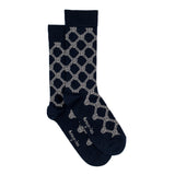 Ropes - men's socks - navy cotton