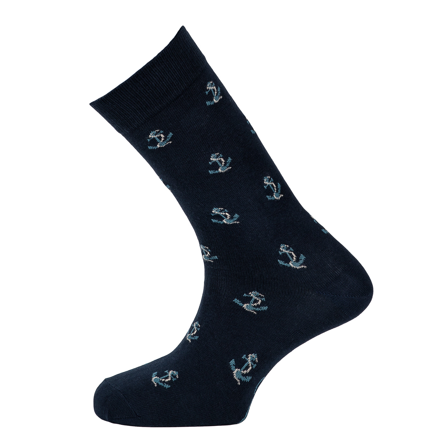 Anchors - men's socks - navy blue cotton