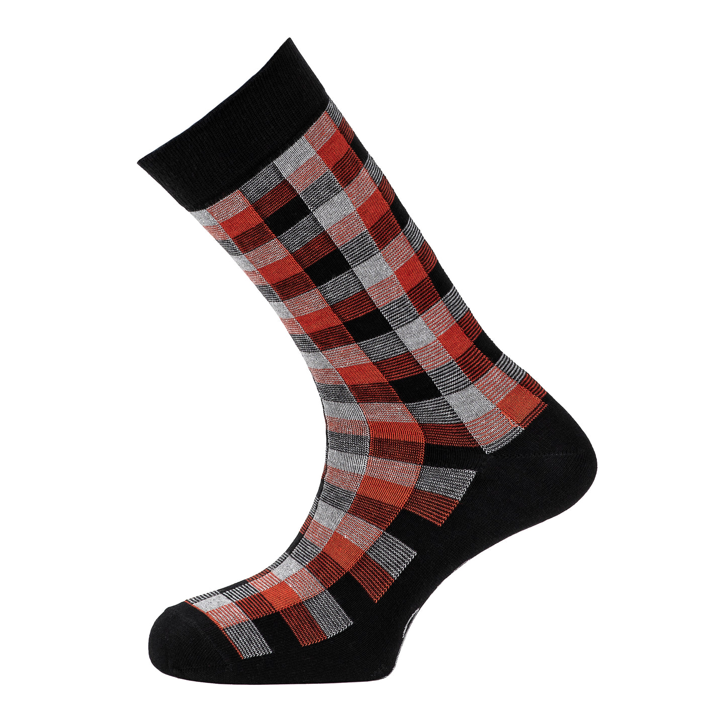 Tartans - men's socks - black cotton