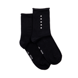 Les strass - chaussettes femme - coton noir