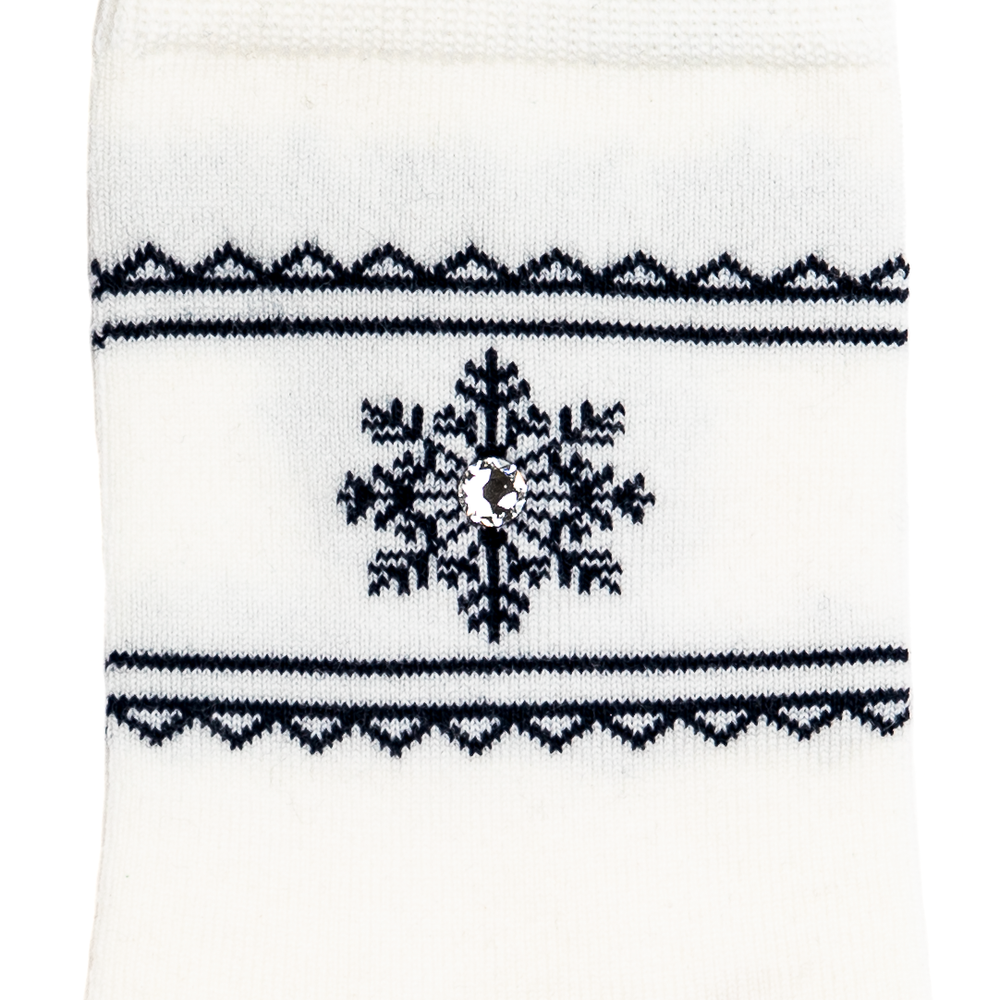 Les flocons - chaussettes femme - laine écru