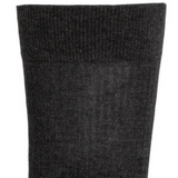 Fine ribbed - men's socks - anthracite cotton