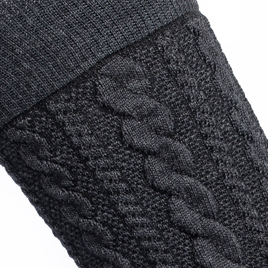 Wool cable-knit anthracite